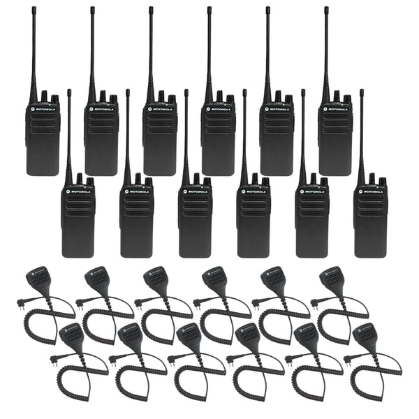 Motorola CP100D Non-Display 12-Pack Bundle with Speaker Microphones