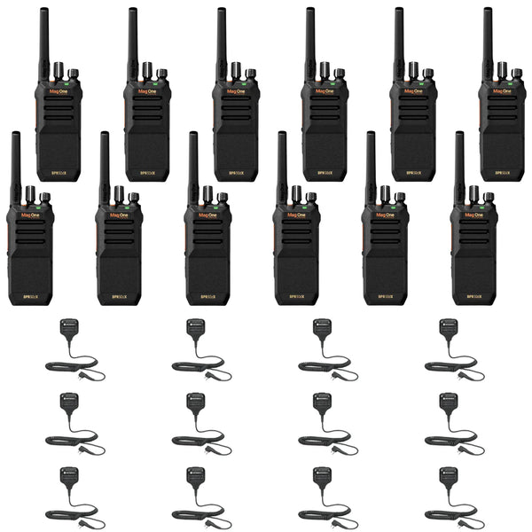 Motorola BPR50dx 12 Pack Bundle with HKLN4606 Speaker Microphones