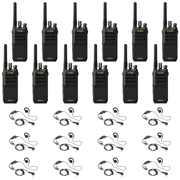 Motorola BPR50dx 12 Pack Bundle with HKLN4604 Headsets