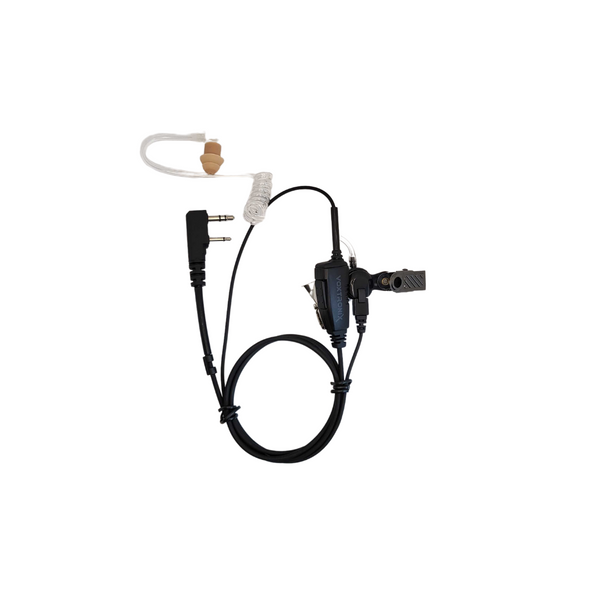 Voxtronix S9500K Surveillance Headset with PTT for Kenwood 2-Pin Radios