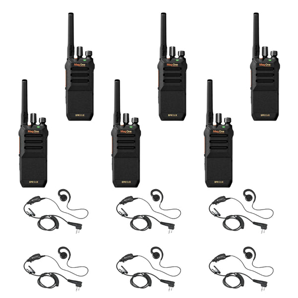 Motorola BPR50dx 6 Pack Bundle with Headsets