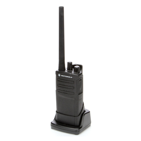 Motorola RMV2080 12 Pack with Multi Unit Chargers and Headsets – right side angle view